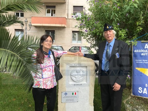 Sanremo: inaugurato questa mattina ai giardini 'Ruffini' il monumento dedicato agli Autieri (Foto)