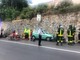 Imperia: scontro auto-scooter in via San Lazzaro, 80enne trasportato in elicottero (Foto)