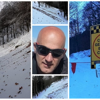 Il sentiero che conduce al Pian delle Gorre chiuso per ghiaccio e valanghe (Foto tratte dalla pagina Fb del Parco Alpi Marittime)