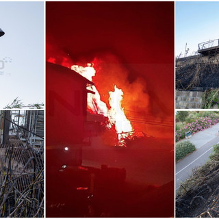 Sanremo: incendio di ieri sera alla 'Vesca', indagini in corso e una telecamera potrebbe aver ripreso tutto (Foto e Video)