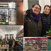 Bordighera in festa: la libreria di Donatella ed Emanuela riapre dopo l'incendio (Foto e video)