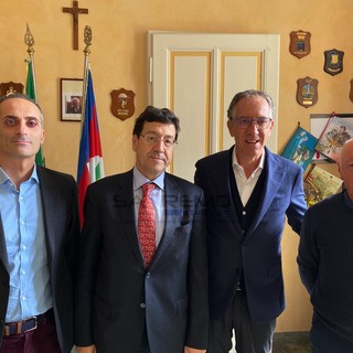 L'incontro nell'ufficio del sindaco Biancheri