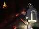 Ceriana: incendio di sterpaglie in una zona impervia, intervento dei Vigili del Fuoco di Sanremo (Foto)