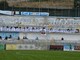 Calcio. Derby Unione Sanremo - Imperia, la pacifica protesta dei tifosi matuziani all'interno dello stadio Comunale