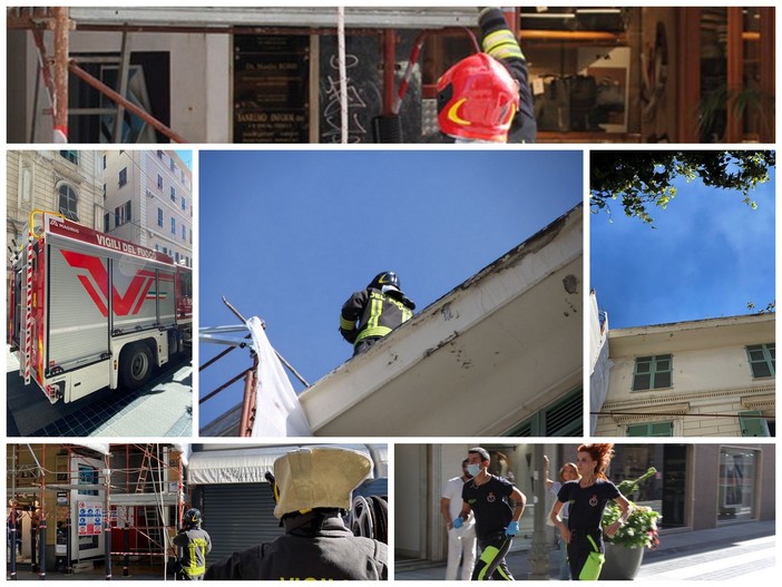 Incendio nel cuore di Sanremo: fumo e fiamme da un attico di via Matteotti (Foto e Video)