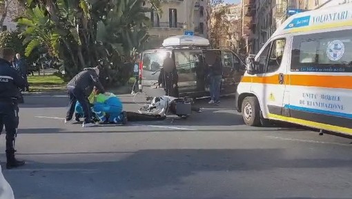 Sanremo: scooter si scontra con un Van, 18enne in codice rosso al 'Santa Corona' (Foto e Video)