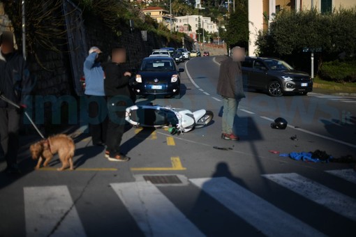 Imperia: pedone investito in via Scarincio e trasportato in ospedale, coinvolti due mezzi (Foto)