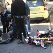 Sanremo: scontro tra un'auto ed una moto in strada Sen. Marsaglia, 17enne trasportato in ospedale