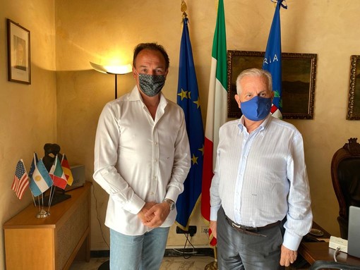 L'incontro tra il sindaco Scajola e il presidente Cirio