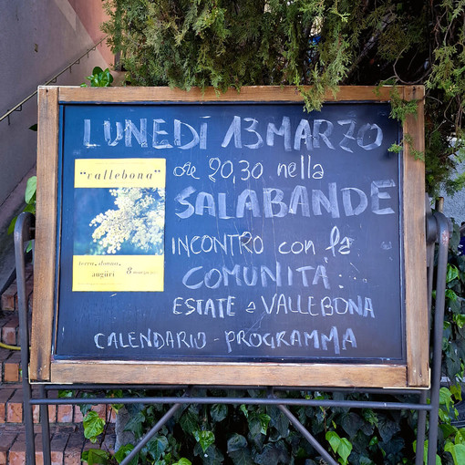 Vallebona, manifestazioni estive: nella Salabande riunione aperta alla comunità