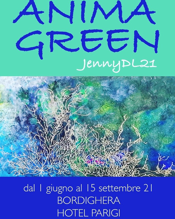 L'Hotel Parigi a Bordighera si veste di una 'Anima Green' grazie alle opere dell'artista sanremese Jenny DL