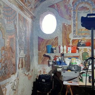 Sanremo: partiti da alcuni giorni i lavori di restauro della Cappella Bottini nella Pigna (Foto)