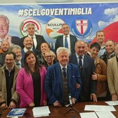 Verso le amministrative, Gaetano Scullino si ricandida: &quot;Io e le mie liste scegliamo Ventimiglia&quot; (Foto e video)
