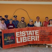 L'associazione 'Libera' nella casa dei Pellegrino nell'agosto scorso