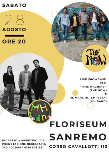 Sanremo: sabato al Floriseum doppia presentazione per MH Band e The Now