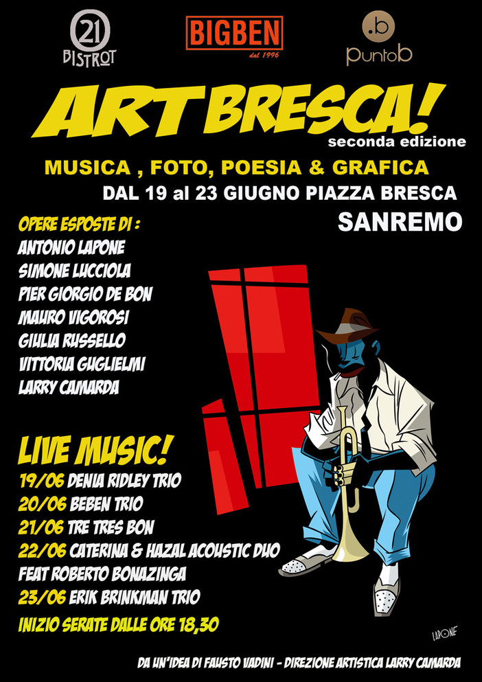 Sanremo: l'arte torna in piazza, da lunedì 19 la seconda edizione di “Art Bresca!”