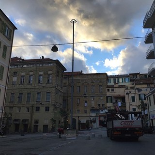 I lavori in piazza Borea D'Olmo