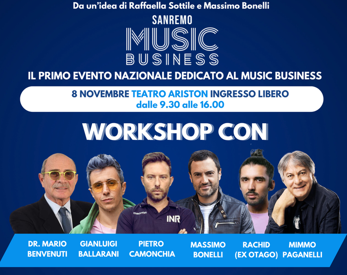 'Sanremo Music Business', il primo evento di formazione in Italia dedicato al music business