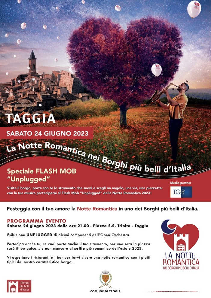 I Borghi Più Belli d’Italia, Taggia festeggia la Notte Romantica