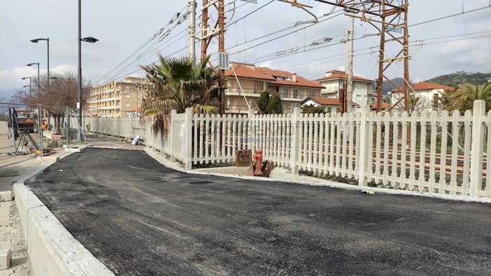 I lavori per la nuova pista ciclabile di Bordighera