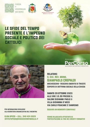 Sanremo: incontro formativo sull’impegno sociale e politico dei cattolici nelle sfide del tempo presente