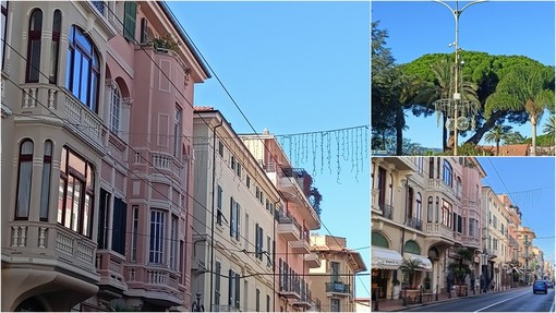 Bordighera verso il Natale, installate le luminarie lungo le vie (Foto)