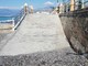 I lavori all'ingresso delle spiagge di Bordighera