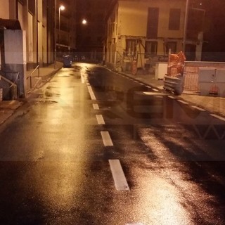 Sanremo: pioggia forte per tutta la serata, annullato il lavaggio strade in via Galileo Galilei