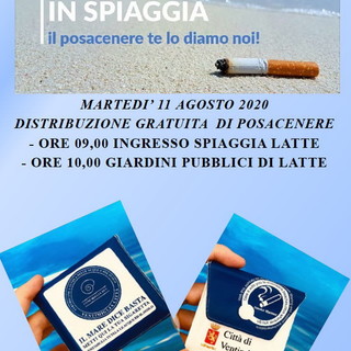 Ventimiglia: il Comune promuove la campagna contro i mozziconi, domani distribuzione di portaceneri