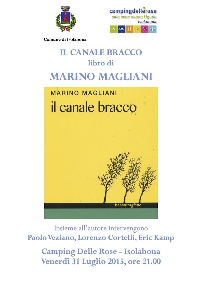 Isolabona: Marino Magliani presenta la sua ultima opera 'Il canale bracco' al Camping delle Rose