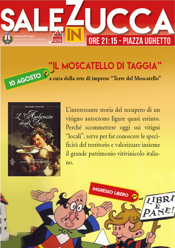 Riva Ligure: Il Moscatello di Taggia protagonista della rassegna Sale in Zucca