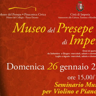 Imperia: domenica prossima Master Class e Concerto al Museo del Presepe di Imperia