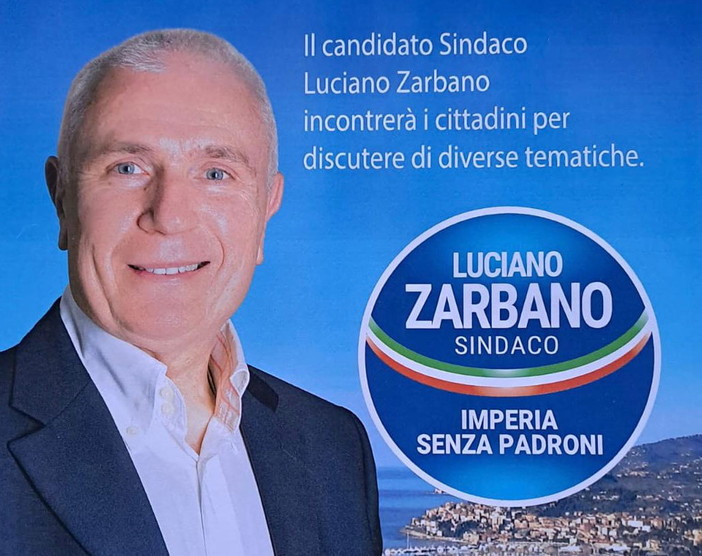 Il Candidato a Sindaco Luciano Zarbano incontrerà i cittadini a Costa d’Oneglia