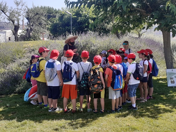 Lezione naturalistica all'aperto per i bambini della scuola primaria di Pontedassio (Foto)