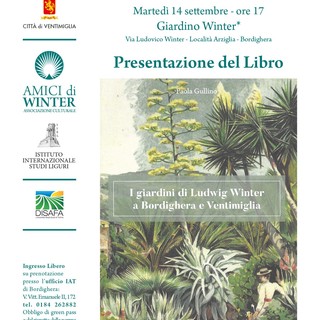 Domani all'Arziglia la presentazione del libro sui giardini Winter a Bordighera e Ventimiglia