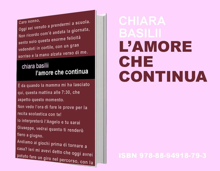 ‘L’amore che continua’: da oggi è disponibile il primo libro dell'autrice ventimigliese Chiara Basilii