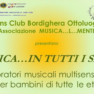 Bordighera: domenica prossima un laboratorio musicale multisensoriale per bambini di tutte le età