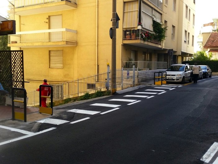 La nuova segnaletica orizzontale a San Martino