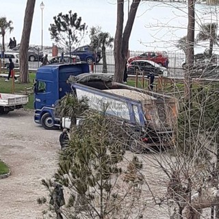 I lavori ai giardini Tommaso Reggio