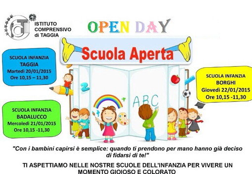 Da oggi a mercoledì triplo appuntamento con l'Open Day all'Istituto Comprensivo