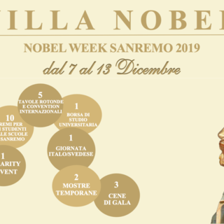 Sanremo: ecco il programma completo della Nobel Week, dal 7 al 13 dicembre i grandi nomi della cultura si danno appuntamento a Villa Nobel