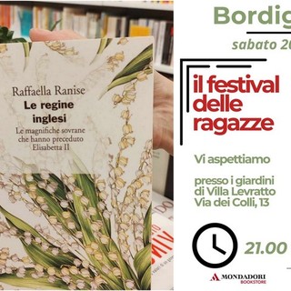 'Il festival delle ragazze', Raffaella Ranise presenta &quot;Le regine inglesi&quot; a Bordighera (Foto)