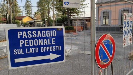 Bordighera: sopralluogo del Sindaco Ingenito e dell’Assessore Gnutti in piazza della Stazione