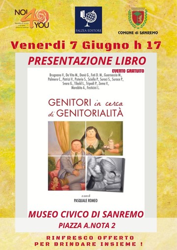 Sanremo: l’associazione Noi4You presenta il libro ‘Genitori in cerca di genitorialità’