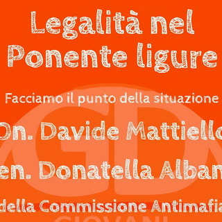 Diano Marina: domani si svolge incontro pubblico dei Giovani Democratici sul tema della legalità nel ponente