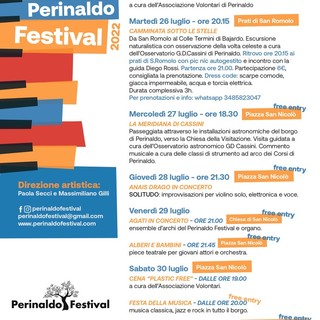 Al via domani con la cena 'plastic free' la 16ª edizione di “Terre di Confine, Perinaldo Festival”