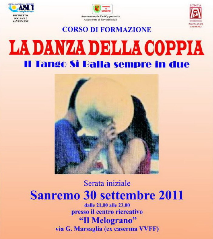 Sanremo: domani sera riprende al 'Melograno' il corso di formazione 'La danza della coppia'