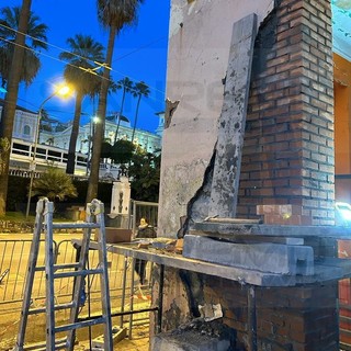Sanremo: intervento urgente del Comune, scongiurato un possibile crollo dell'ex stazione ferroviaria (Foto)