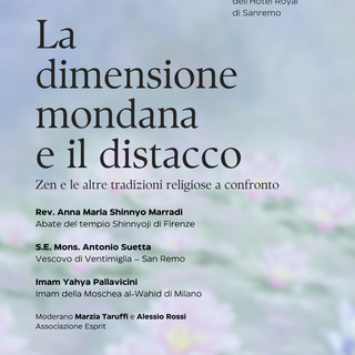 Sanremo: all'hotel Royal la presentazione del libro “La dimensione mondana e il distacco”