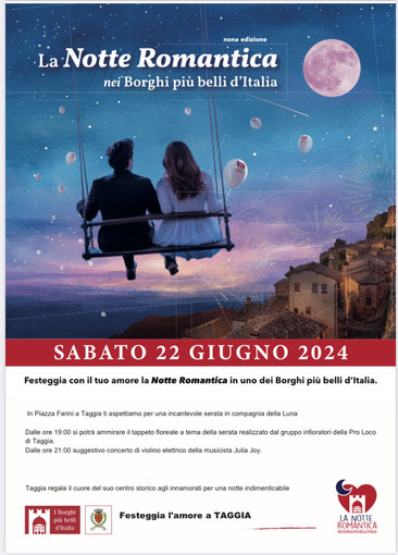 A Taggia “La Notte Romantica” dei Borghi più Belli d’Italia